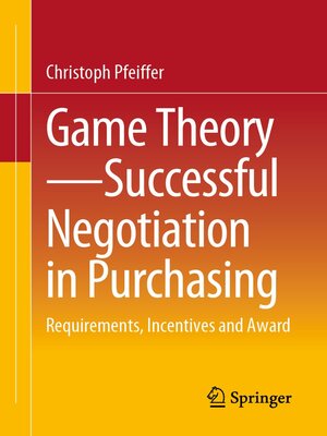 cover image of Game Theory--Successful Negotiation in Purchasing
